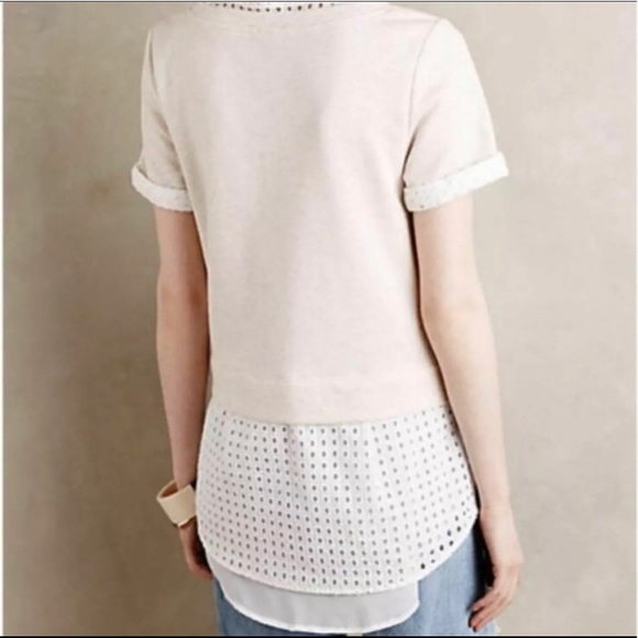 •Anthropologie• Postmark Sarita Eyelet Layered Top - Picture 2 of 16